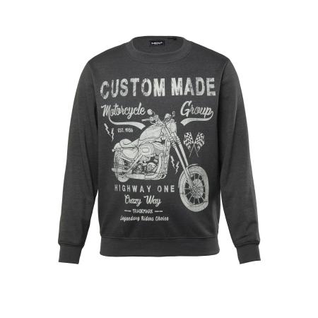 men plus Men Plus Sweatshirt antraciet / lichtgrijs