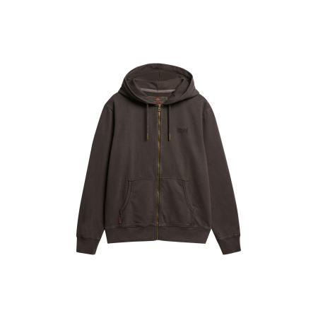 Superdry Superdry Sweatvest Essential donkerbruin