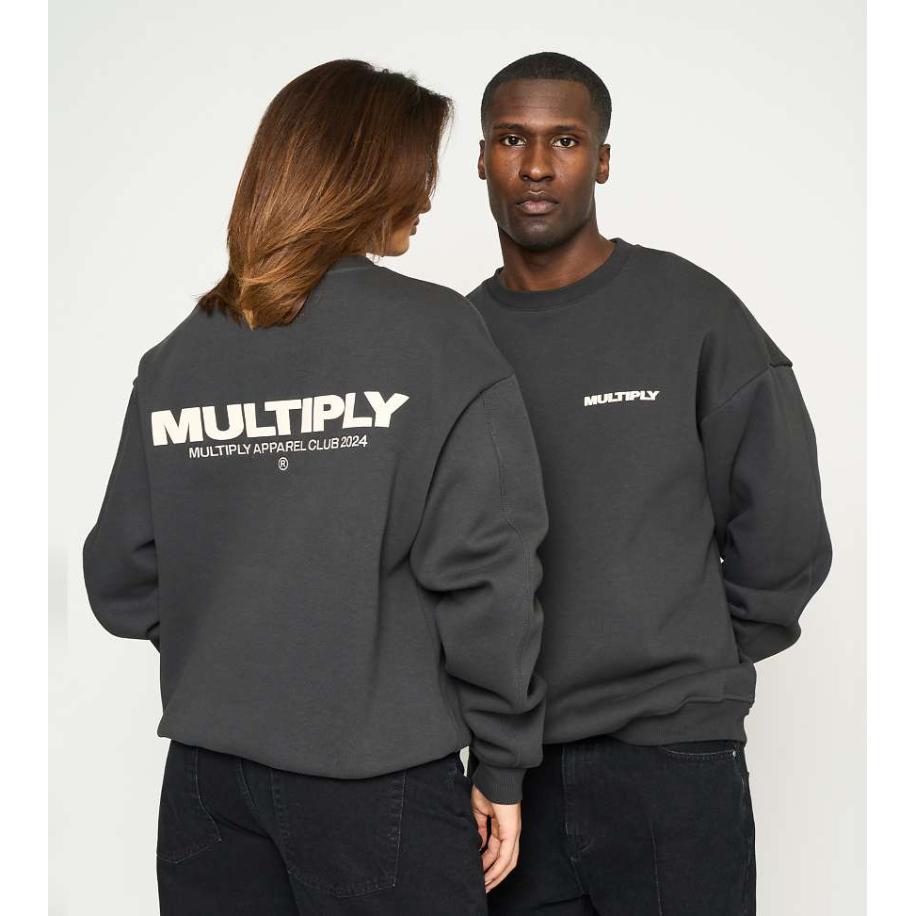 Multiply Apparel - Multiply - Oversized sweatshirt in zwart Zwart