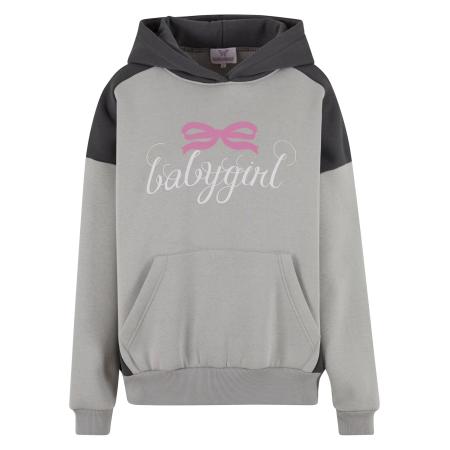 Felicious Sweatshirt Babygirl grijs / lichtroze / zwart / wit