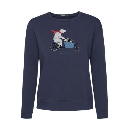 GreenBomb GREENBOMB Sweatshirt Bike Cargo Bear navy / royal blue/koningsblauw / kastanjebruin / wit