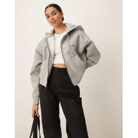 Dickies Oakport Hoodie met rits in gemêleerd grijs