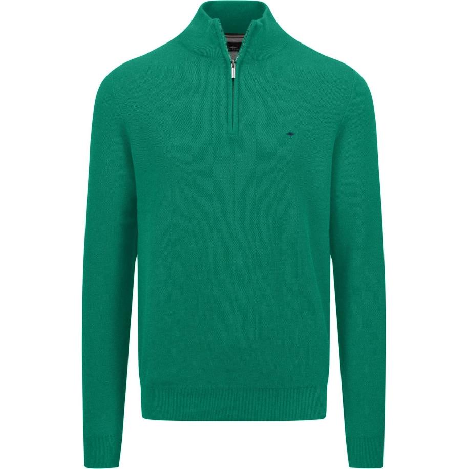 Fynch-Hatton Half-Zip Sweater, Effen Multicolor