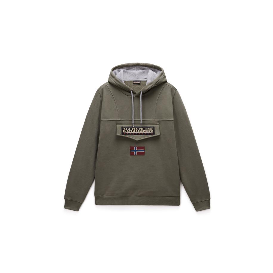 Napapijri NAPAPIJRI Sweatshirt Burgee Wint 4 beige / donkergroen / bourgogne / zwart -