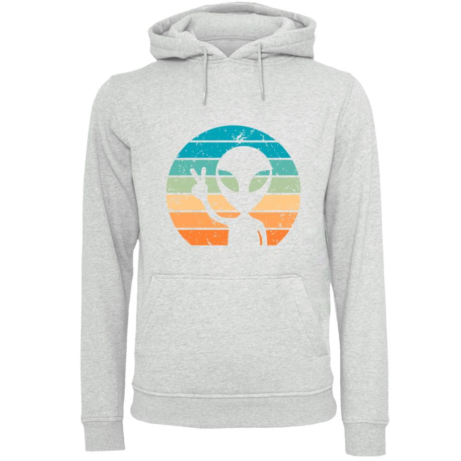 F4NT4STIC F4NT4STIC Sweatshirt Alien Piece Sonnenuntergang azuur / roestbruin / grijs gemêleerd / lichtoranje / knalrood -