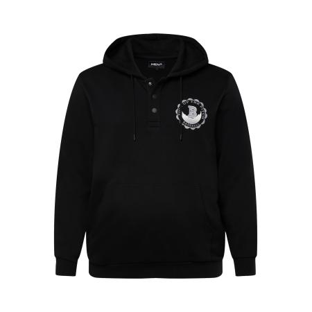 men plus Men Plus Sweatshirt zwart / wit