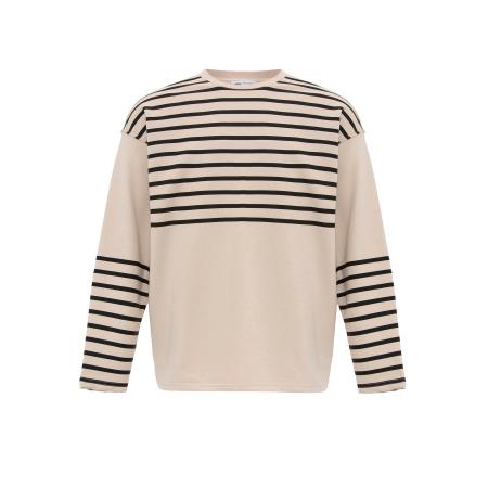 VAMOS CLO VAMOS CLO Sweatshirt taupe / zwart