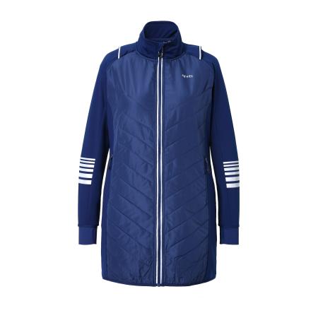 Ulla Popken Ulla Popken Sweatvest indigo / wit