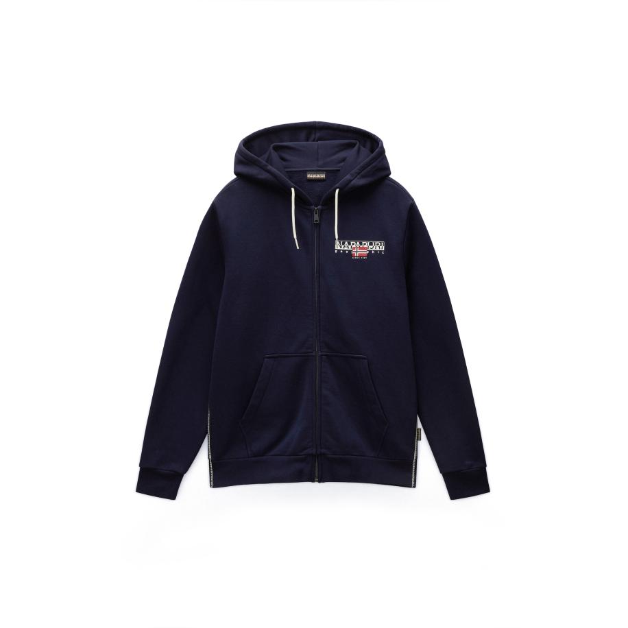 Napapijri NAPAPIJRI Sweatvest B-Aylmer nachtblauw / donkerrood / wit -