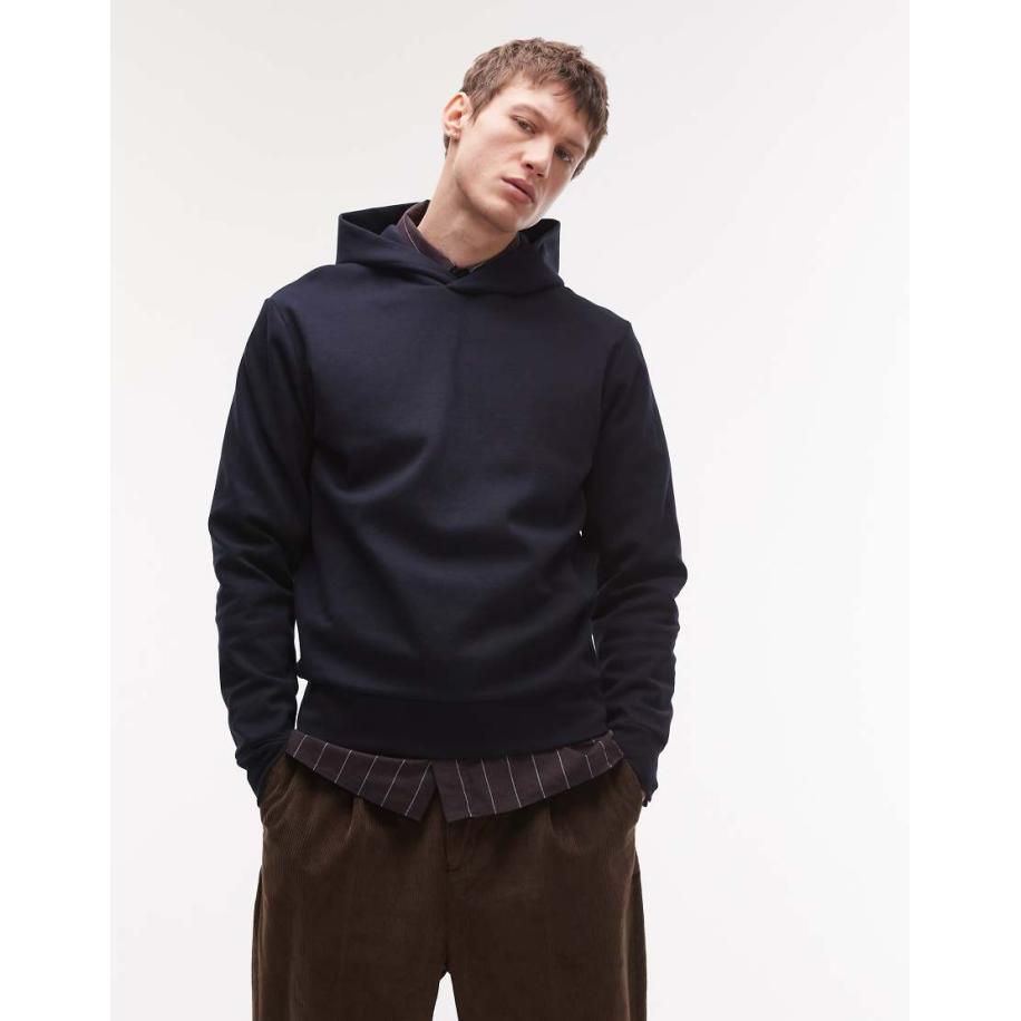 Mango - Hoodie met print in marineblauw Blauw