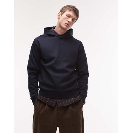 Mango - Hoodie met print in marineblauw