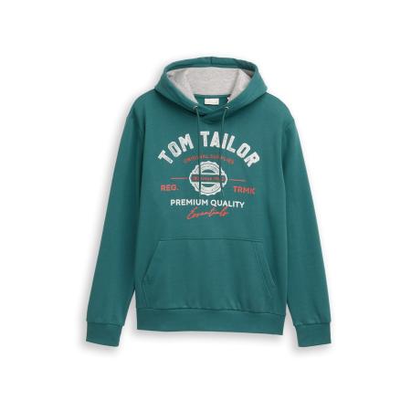 Tom Tailor TOM TAILOR Sweatshirt smaragd / lichtrood / wit