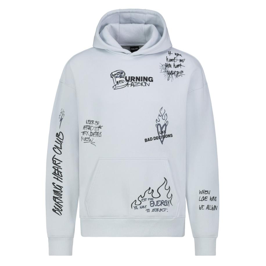 Sublevel Sublevel Sweatshirt navy / pastelblauw / zwart / wit -