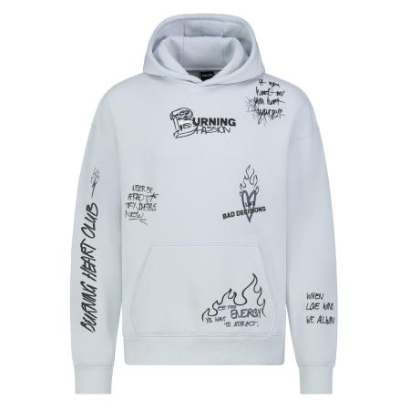 Sublevel Sublevel Sweatshirt navy / pastelblauw / zwart / wit