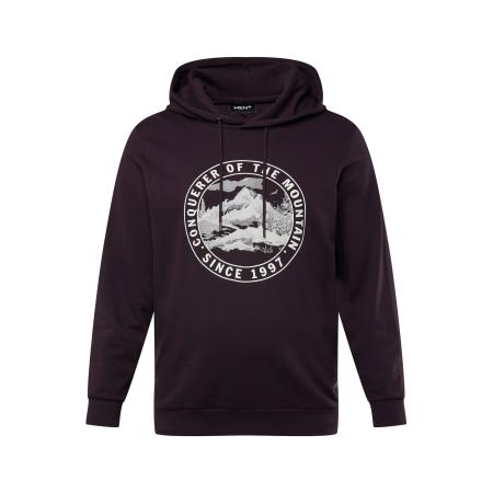 men plus Men Plus Sweatshirt zwart / wit
