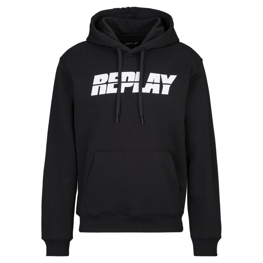 Replay REPLAY Sweatshirt zwart / wit -