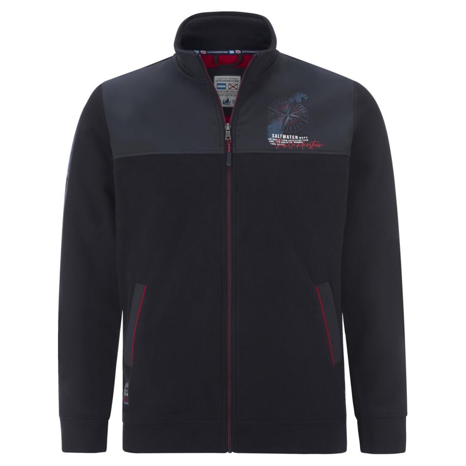 jan vanderstorm Jan Vanderstorm Sweatvest Aspian donkerblauw / gemengde kleuren -