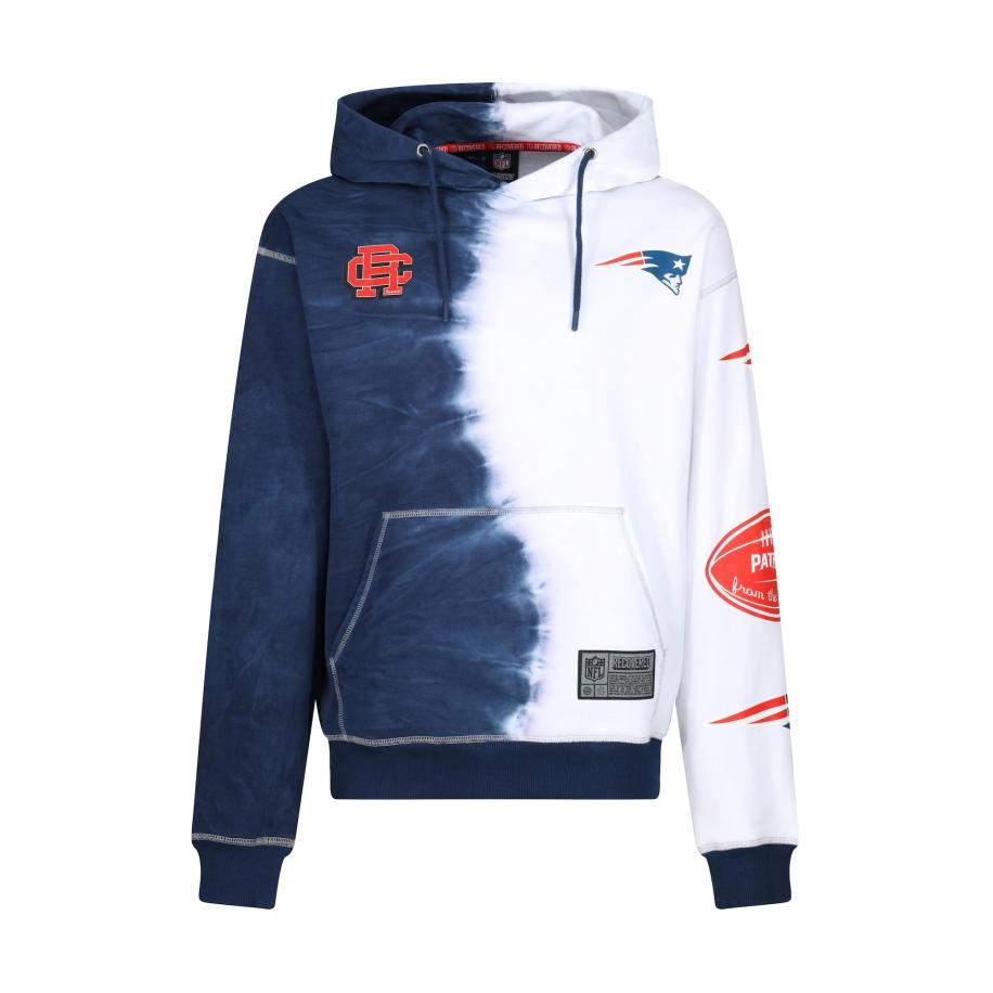 Recovered Recovered Sweatshirt NFL Patriots Ink Dye Effect On blauw -