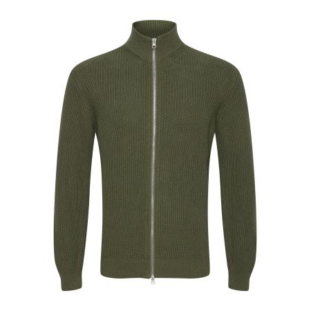 Casual Friday Casual Friday Gebreid vest Kurt donkergroen