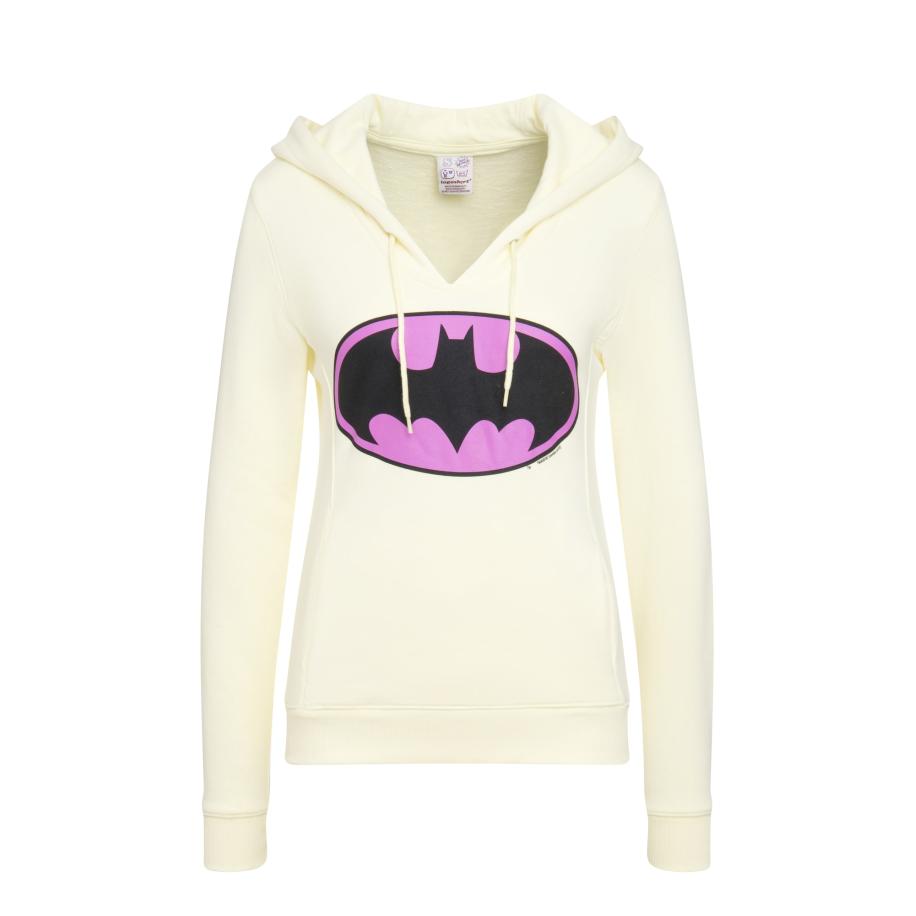 Logoshirt LOGOSHIRT Sweatshirt Batman-Logo lichtgeel / lila / zwart -