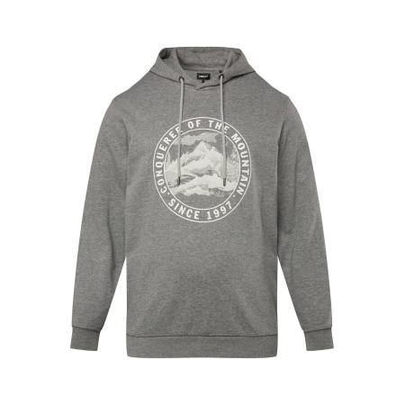 men plus Men Plus Sweatshirt grijs gemêleerd / wit