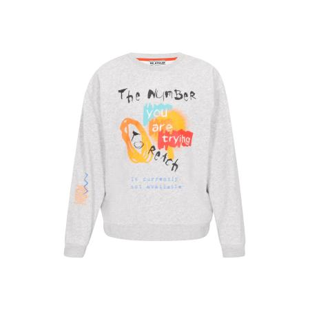 Mo ATHLSR Mo ATHLSR Sweatshirt Back To School hemelsblauw / grijs gemêleerd / oranje / zwart