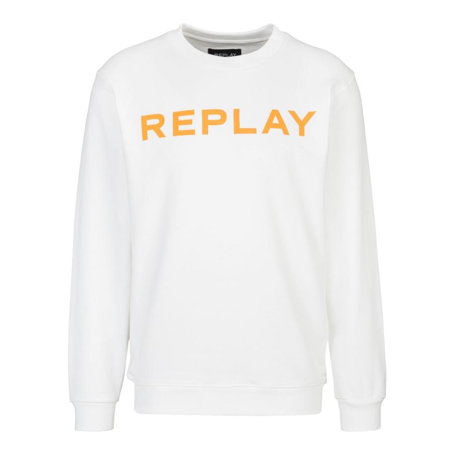 Replay REPLAY Sweatshirt oranje / wit -