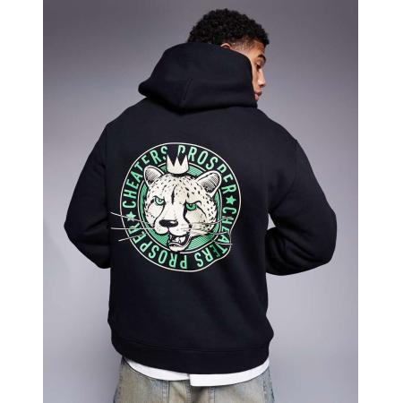 Cheats & Thieves - Hoodie van 320gsm stof met logoprint op de achterkant in zwart