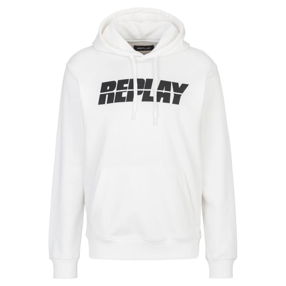 Replay REPLAY Sweatshirt French Terry zwart / wit -