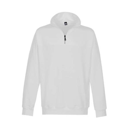 TRIGEMA Sweatshirt ritssluitingwit, Effen