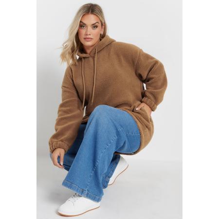 Yours Hoodie Van Fleece Met Zakken In Beige Size 58-60