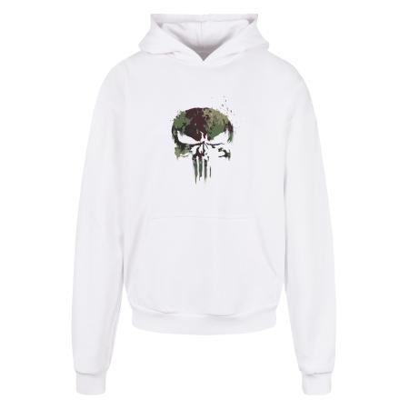 F4NT4STIC F4NT4STIC Sweatshirt Marvel Punisher TV Camo Skull donkerbruin / groen / kaki / wit