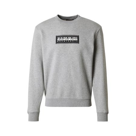 Napapijri NAPAPIJRI Sweatshirt B-BOX lichtgrijs / zwart / wit
