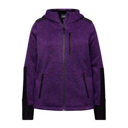 Ulla Popken Ulla Popken Sweatvest pruim / zwart