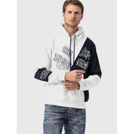 Cipo & Baxx CIPO & BAXX Sweatshirt zwart / offwhite
