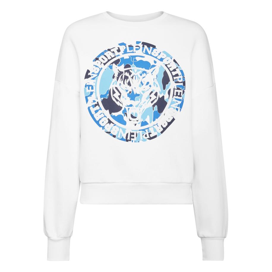Plein Sport Plein Sport Sweatshirt Carbon Tiger blauw / kobaltblauw / donkerblauw / wit -