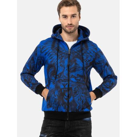 Cipo & Baxx CIPO & BAXX Sweatvest blauw / zwart