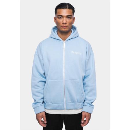 Dropsize Sweatvest lichtblauw / wit