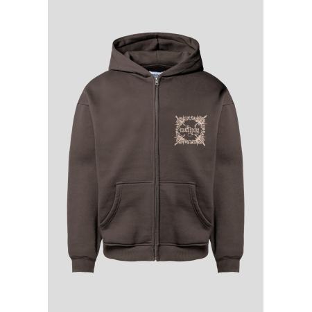 Multiply Apparel Multiply Apparel Sweatvest Regalia beige / donkerbruin