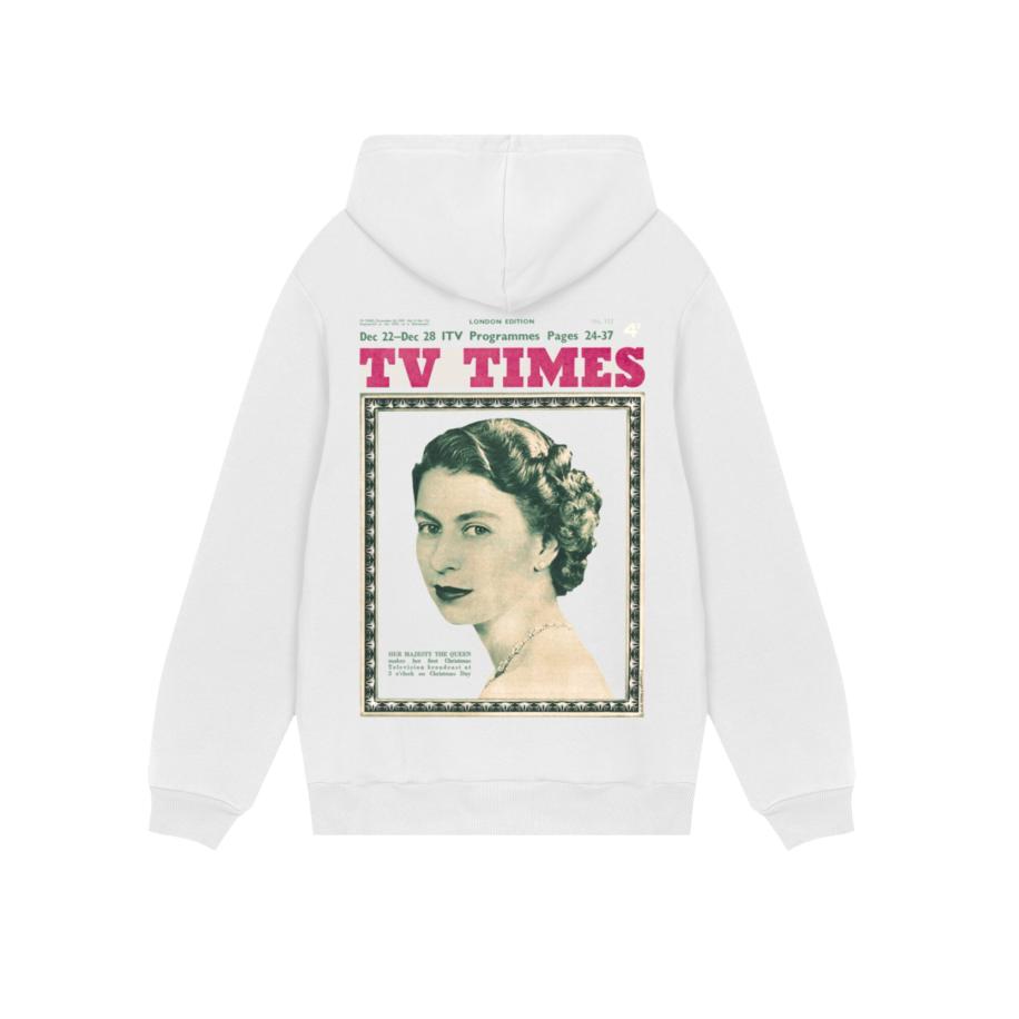 F4NT4STIC F4NT4STIC Sweatshirt TV Times Queen Elizabeth II 1957 Cover wit -