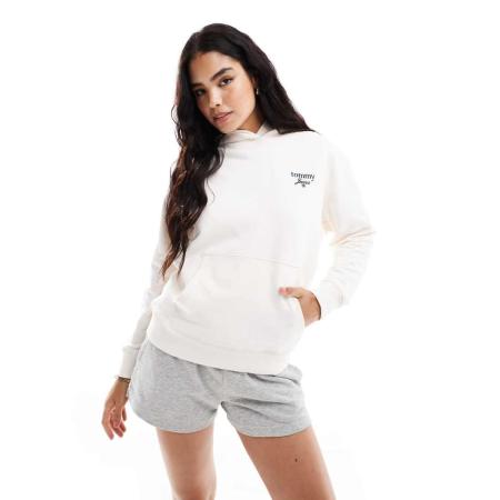 Tommy Jeans Oversized hoodie met print op de achterkant in gebroken wit