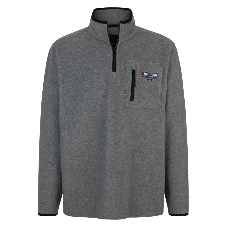 BABISTA Half-Zip Sweater grijs, Effen Grijs