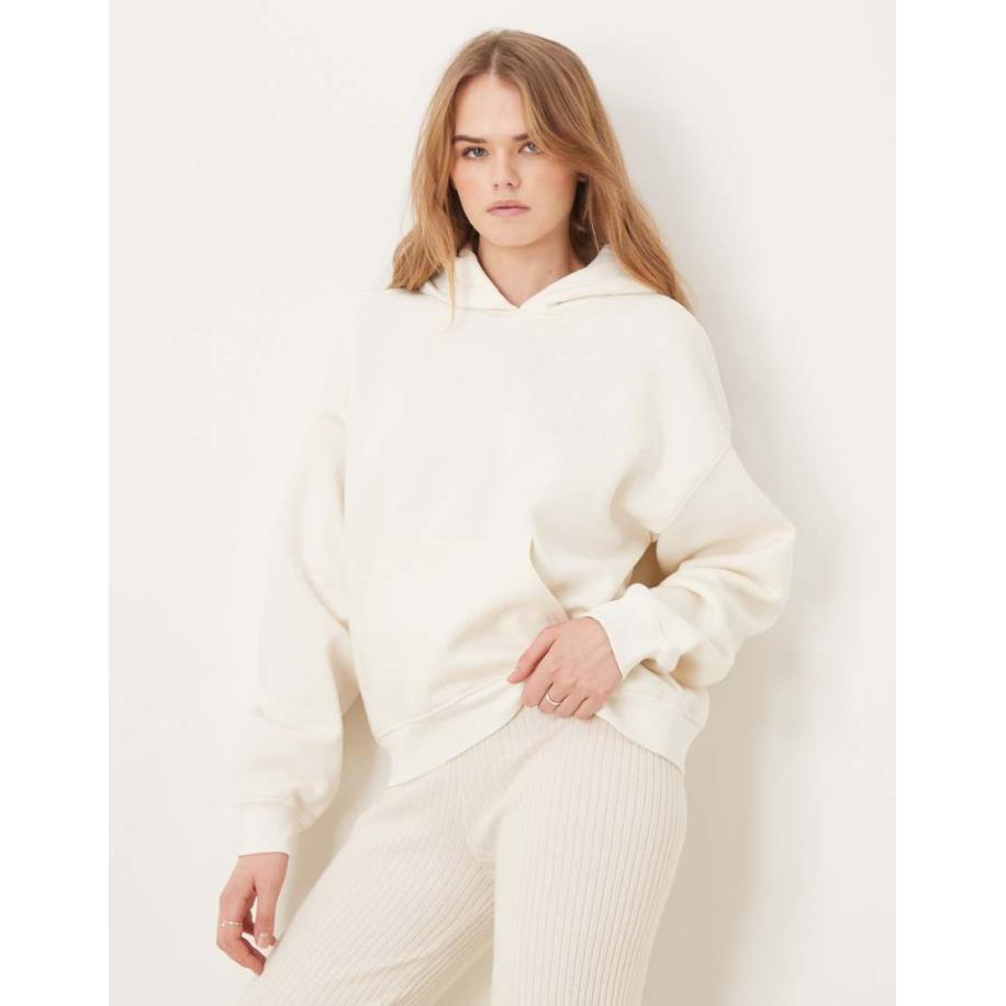 Gina Tricot Oversized hoodie in crème-Wit Wit