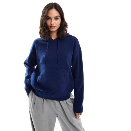 Cotton On Gebreide hoodie in blauw