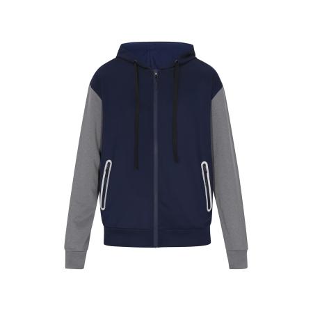 RAIDO RAIDO Sweatvest marine / grijs gemêleerd
