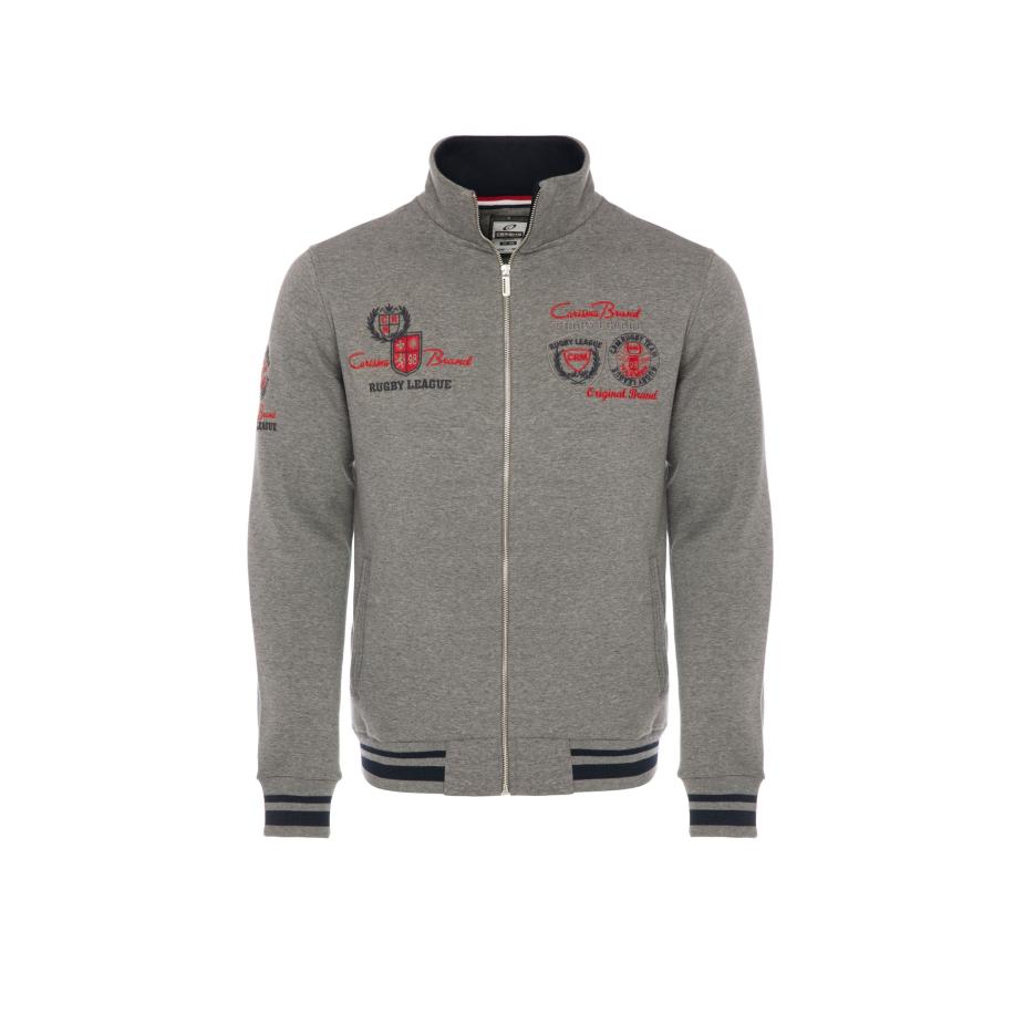Carisma CARISMA Sweatvest grijs / kersrood / zwart -