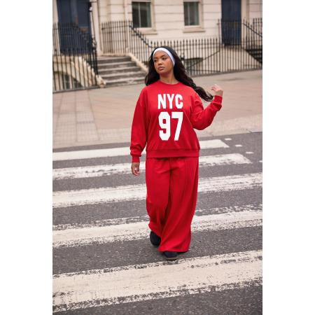 Yours Curve Rode Nyc 97 Slogan Sweatshirt Size 62-64