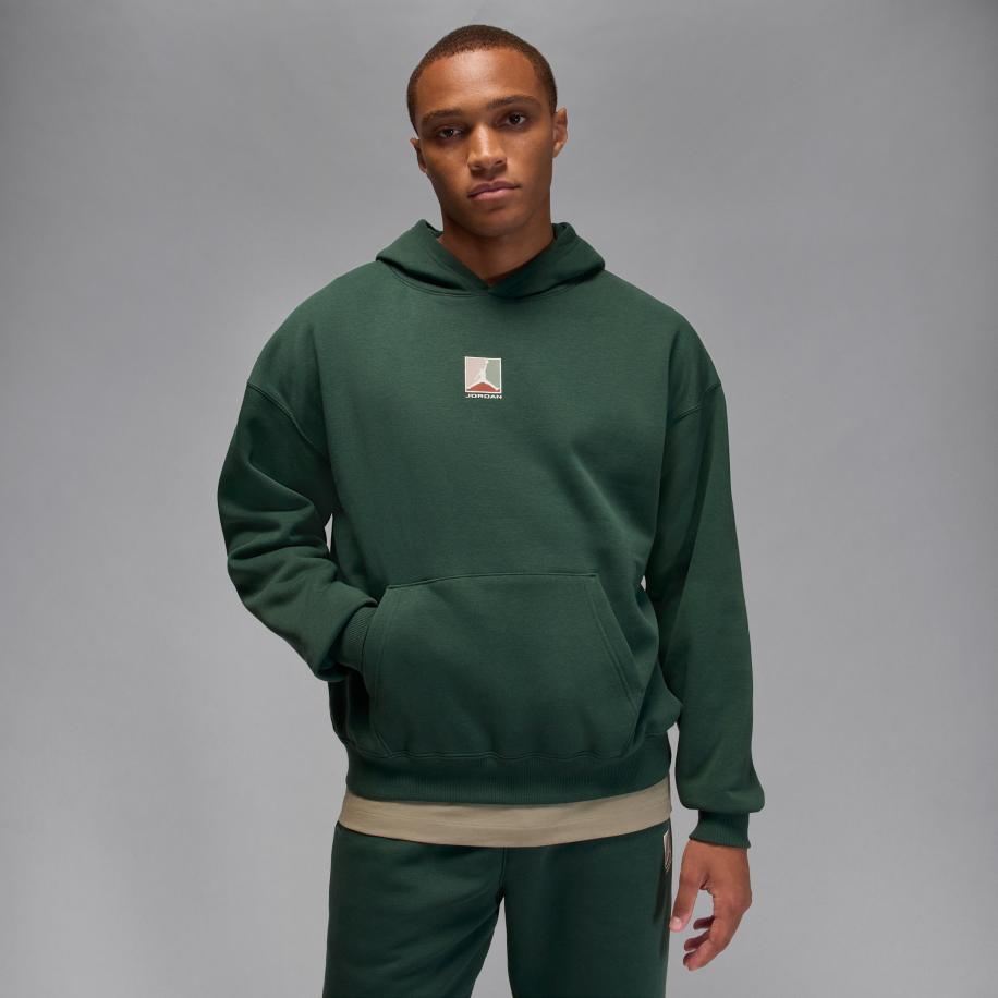 Jordan Brooklyn Fleece hoodie met graphic voor heren - Groen Groen