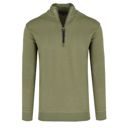 Marvelis Casual Sweatshirt ritssluiting mos, Effen