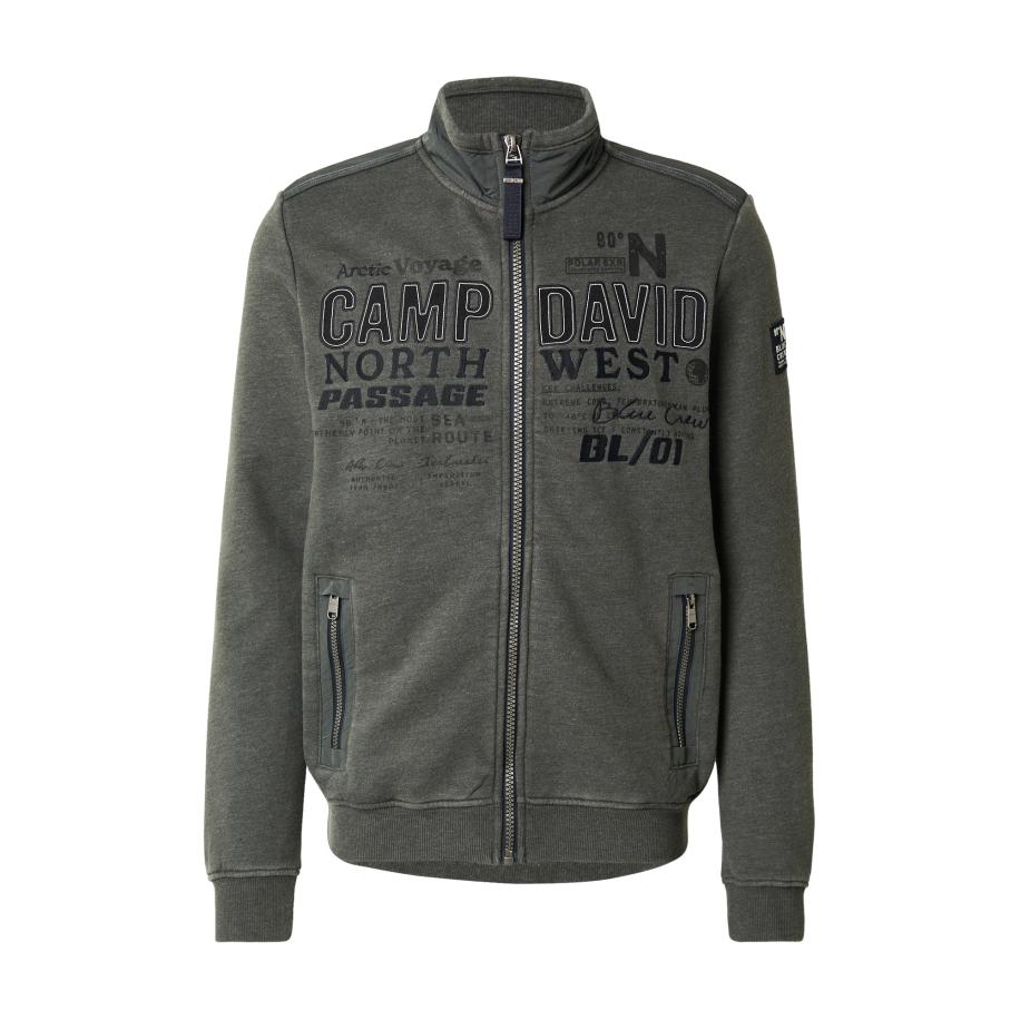 Camp David CAMP DAVID Sweatvest donkergrijs / zwart / wit -